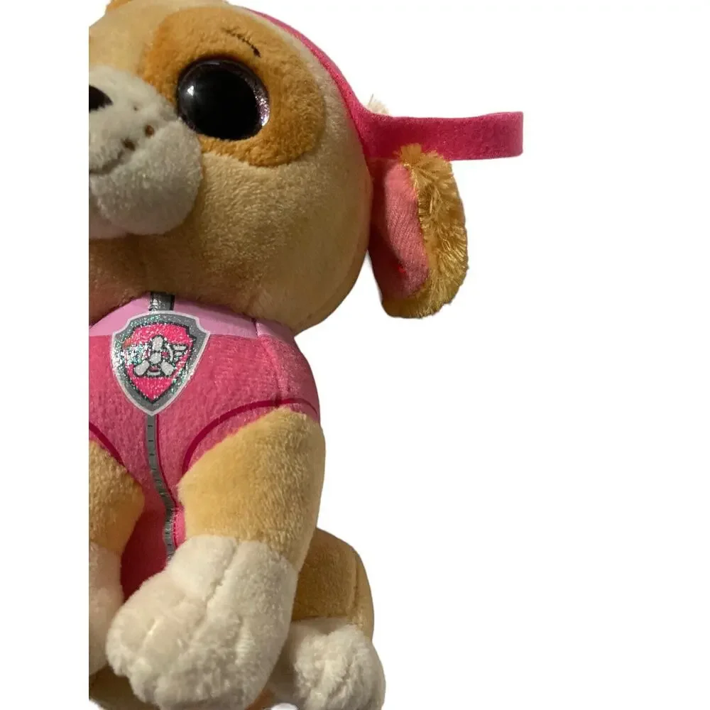 Paw Patrol Skye Rescue Pup Puppy Dog Pink Plush Goggle Hat Sparkly Eyes Ty - Picture 2 of 4